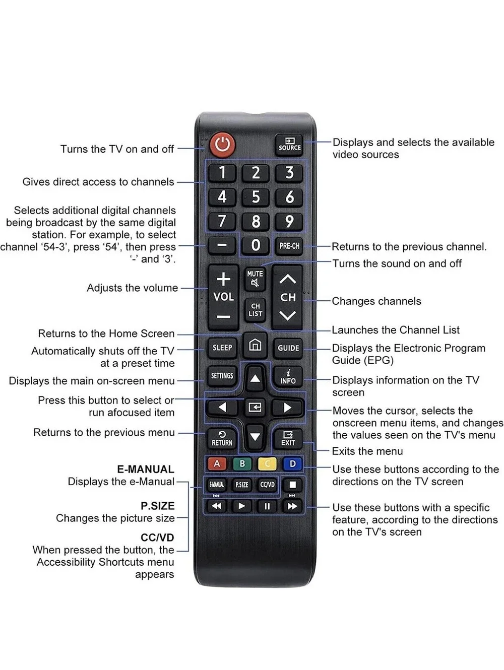 Samsung Replacement Remote Xy-xsx-01 Remote